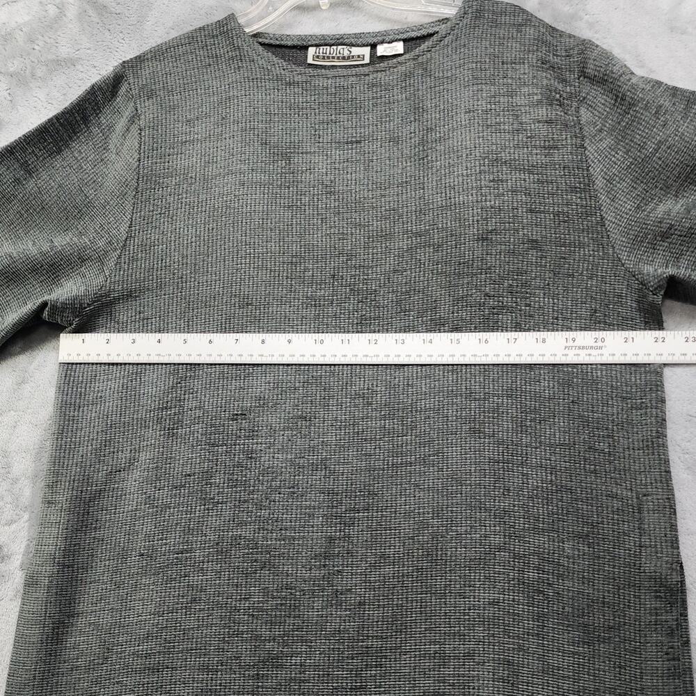 Vintage 90s Nubia's Collection Top Womens M Gray Wool Viscose Tunic Lagenlook - Picture 7 of 9